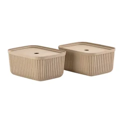 Pulp förvaringsbox 23x32 cm 2-pack, Natural Brown