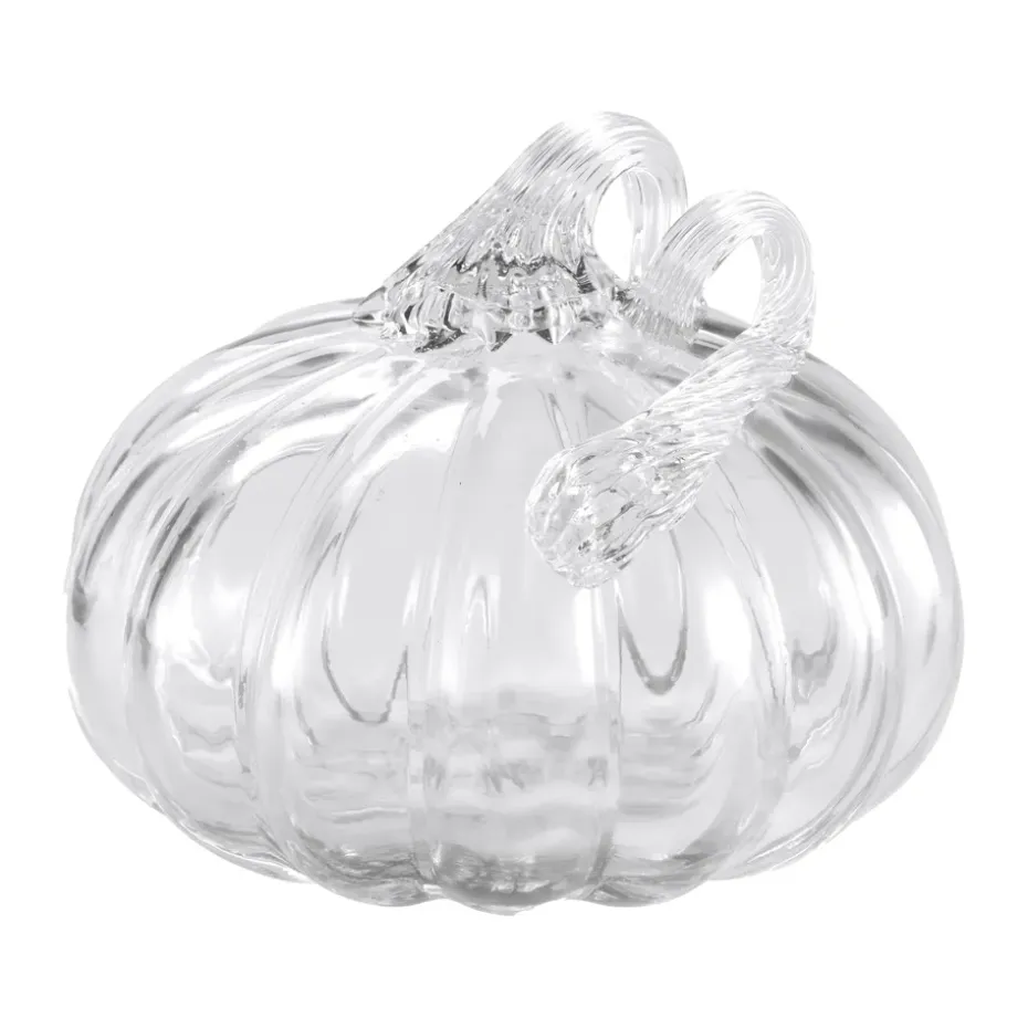 Pumpkin dekoration 10 cm, Clear