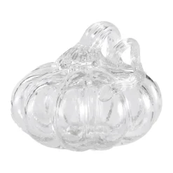 Pumpkin dekoration 8 cm, Clear