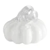 Pumpkin dekoration 8 cm, White