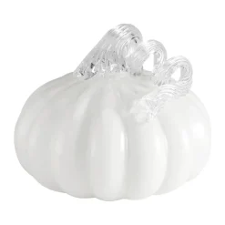 Pumpkin dekoration 10 cm, White