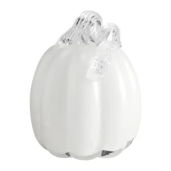 Pumpkin dekoration 14 cm, White