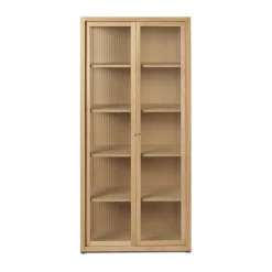 Reed vitrinskåp 70x155 cm, Natural oak