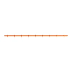 Relief kroklist large 123 cm, Orange