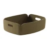 Restore tray förvaringskorg låg, Brown Green