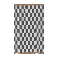 Retro duschdraperi 150x200 cm, Dark grey