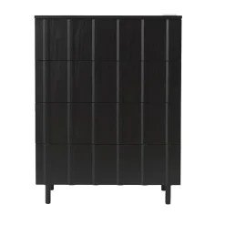 Rib dresser 4 lådor, Soft Black