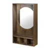 Show-me spegel med hylla small, Dark oiled