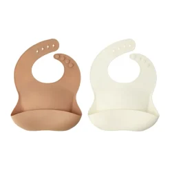 Silly haklapp silikon 2-pack, Vanilla-hazel