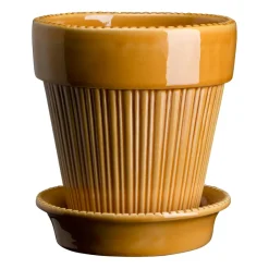 Simona kruka glaserad Ø12 cm, Yellow