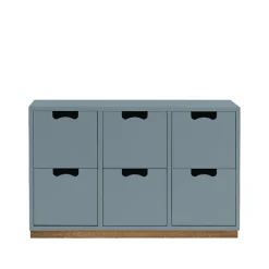 Snö B2 byrå, nordic blue, eksockel