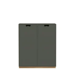 Snö E skåp, green khaki, eksockel, täckta dörrar, dj.30 cm