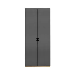 Snö F högskåp, storm grey, björksockel, dj.42 cm