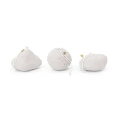 Snowball ornaments julgranshänge 3 delar, White