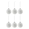 Snowing julgranskula 6-pack, White