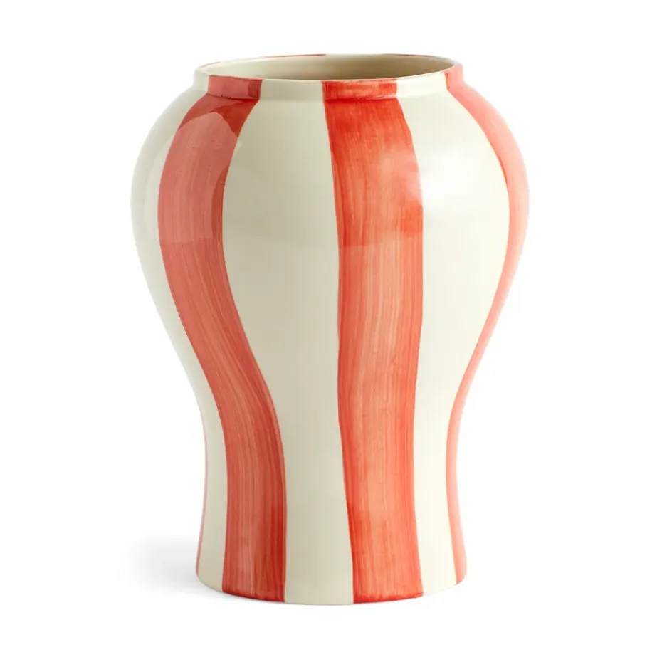 Sobremesa stripe vas S 22 cm, Red