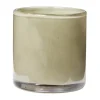 Solai hurricane ljuslykta, Light Green, Ø8 cm