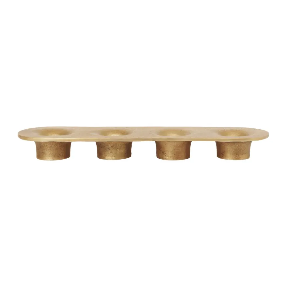 Soothe 4 ljusstake 8x29 cm, Brass Finish