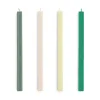 Square Candle ljus mix 4-pack, Greens-whites