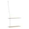 Stedge hylla 60 cm, Vitpigmenterad ek