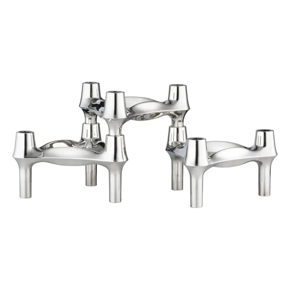STOFF Nagel BMF ljusstake 3-pack, Krom