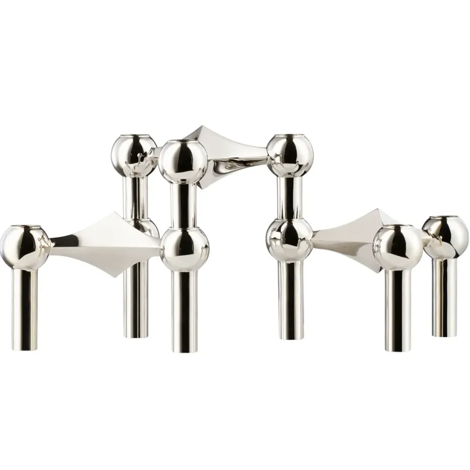 STOFF Nagel ljusstake 3-pack, krom