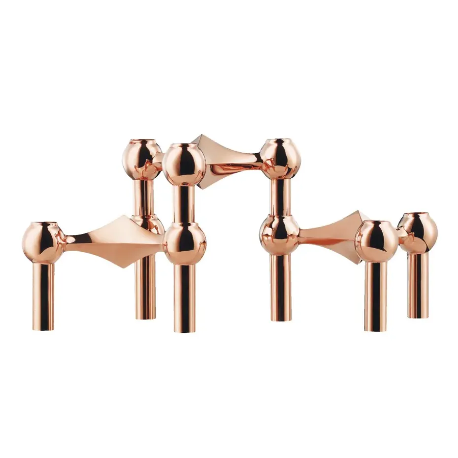 STOFF Nagel ljusstake 3-pack, Roséguld