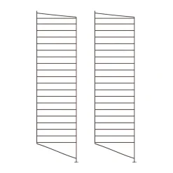 String golvgavel, Mörkbrun, 115x30 cm, 2-pack