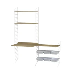 String golvgavel, vit, 200x30 cm, 2-pack
