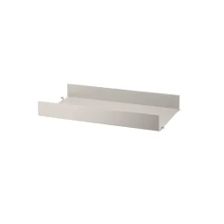 String hyllplan metall, beige, 58x30 cm, hög kant