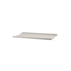 String hyllplan metall, beige, 58x30 cm, låg kant