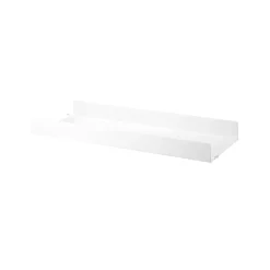 String hyllplan metall, vit, 78x30 cm, hög kant