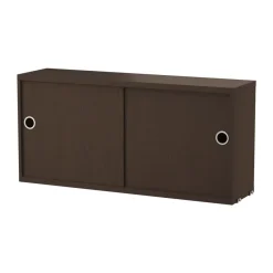 String skåp med skjutdörr, Mörk ek, 78x20 cm