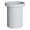 Stripe kruka liten h18 cm Ø12 cm, Shiny white