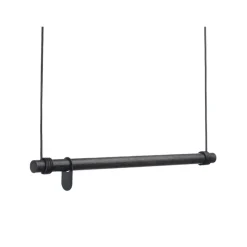 Swing klädhängare, oak black, l, snöre black