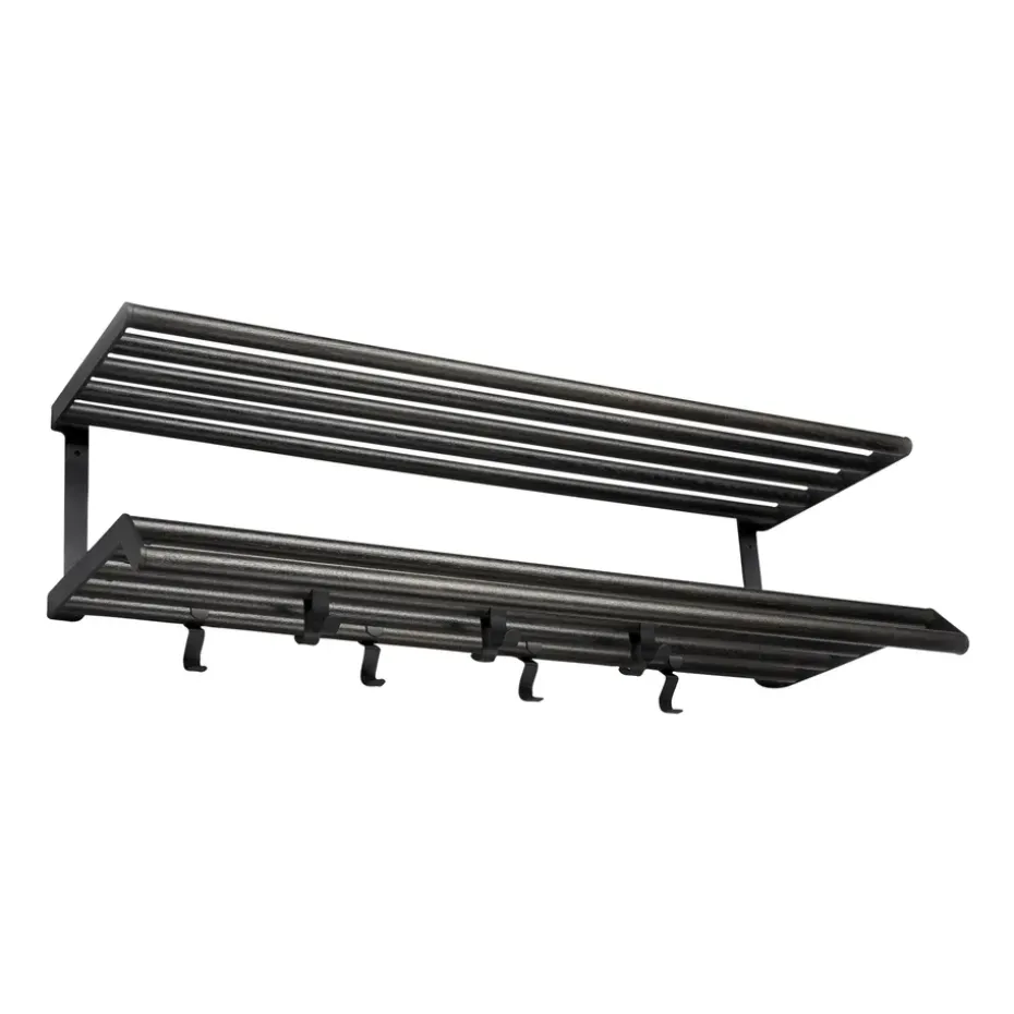 Tamburin hatthylla 100 cm, Svartbetsad ek-svart