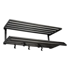 Tamburin hatthylla 60 cm, Svartbetsad ek-svart