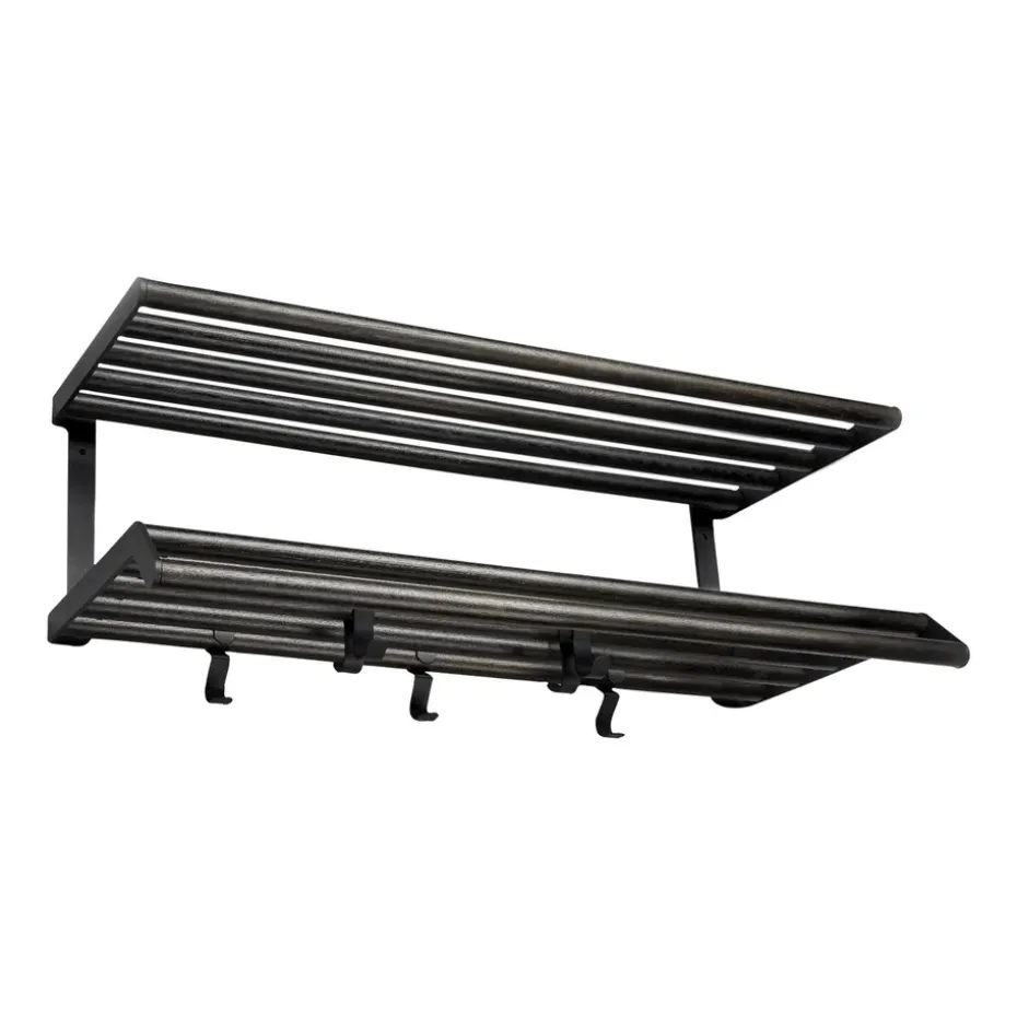 Tamburin hatthylla 60 cm, Svartbetsad ek-svart