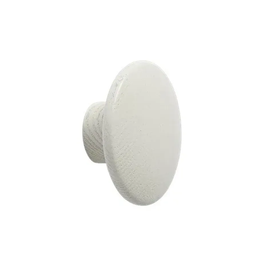 The Dots klädkrok off white, Ø9 cm