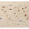 The world tygkarta, Offwhite