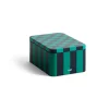 Tin Container förvaringsburk small, Green-dark blue