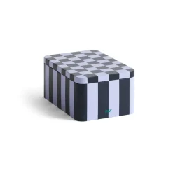 Tin Container förvaringsburk small, Dark blue-lavender