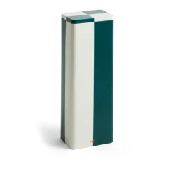 Tin Container förvaringsburk, Slim green-off white