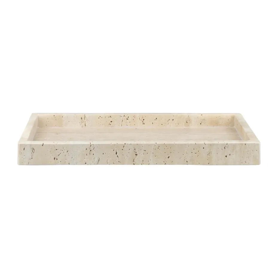Travertine dekorationsbricka 16x31 cm, Linen