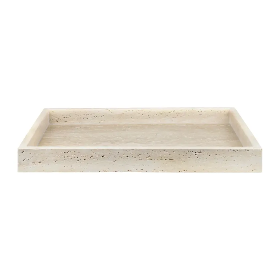 Travertine dekorationsbricka 30x40 cm, Linen