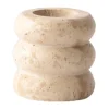Travertine ljusstake, Medium 8 cm