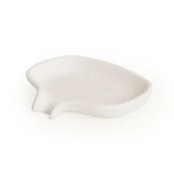 Tvålfat med avrinningspip silikon, Vit