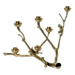 Twiggy ekorre ljusstake 30 cm, Guld