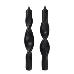 Twist twisted candles skruvade ljus 23 cm 2-pack, Simply black