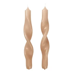 Twist twisted candles skruvade ljus 23 cm 2-pack, Walnut